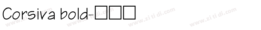 Corsiva bold字体转换